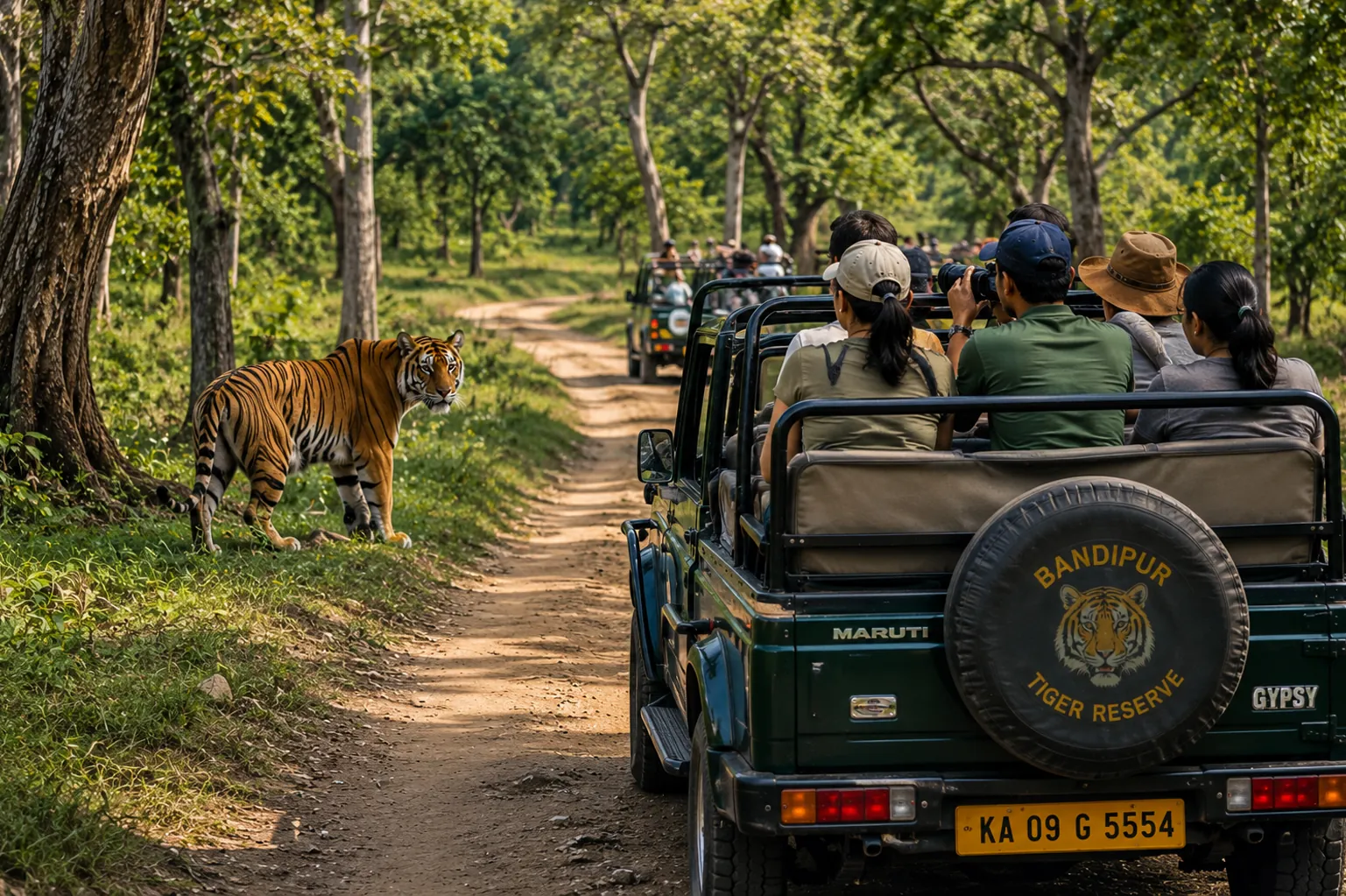 Open-air jeep safari