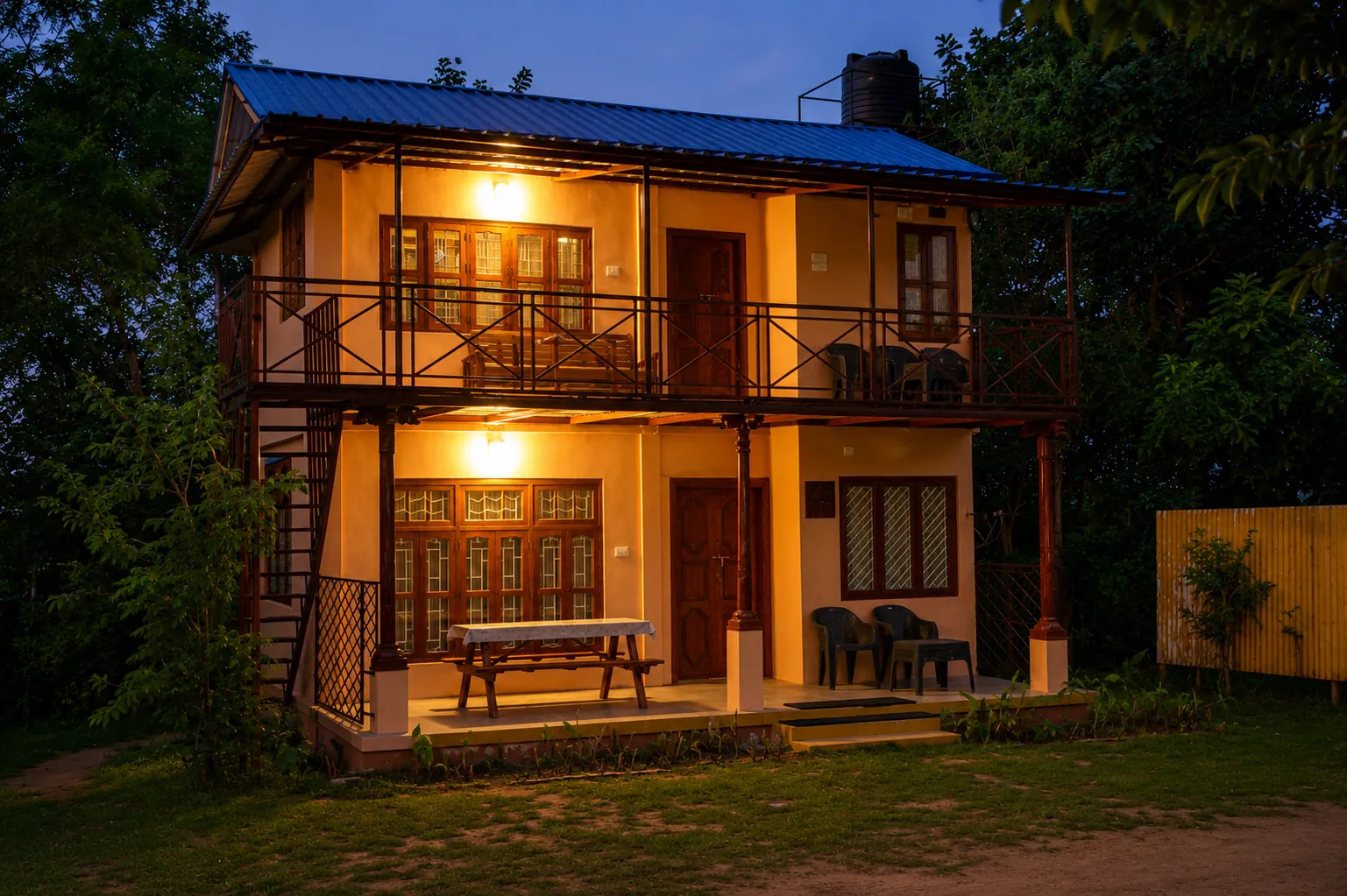 Property at golden hour